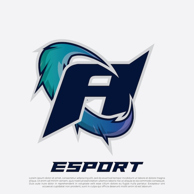 Un logotipo de jugador de letter esport efecto de texto editable rgb y estilo de texto de neón logotipo de insignia esport