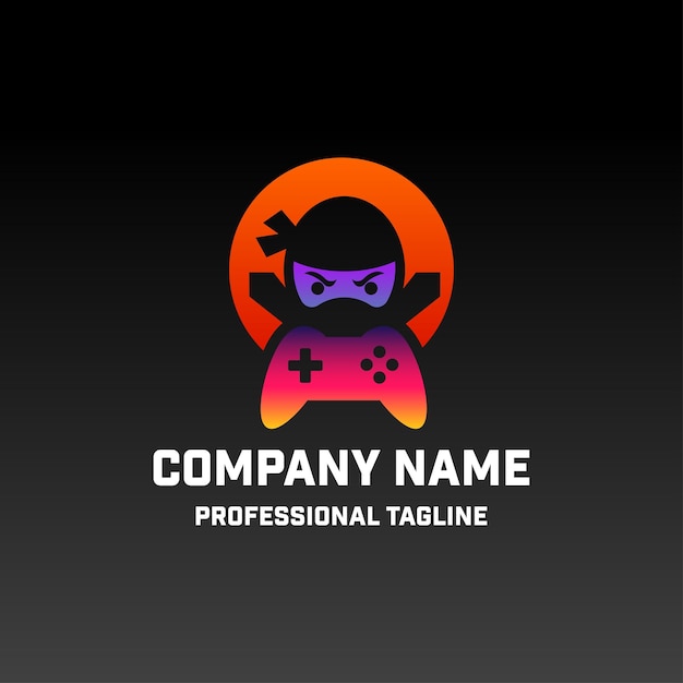 Logotipo de jugador profesional ninja