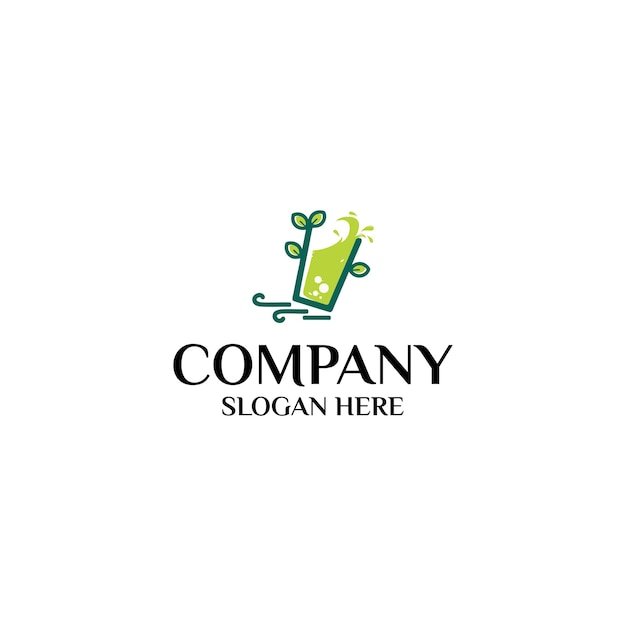 Logotipo de jugo de fruta Logotipo de bebida fresca