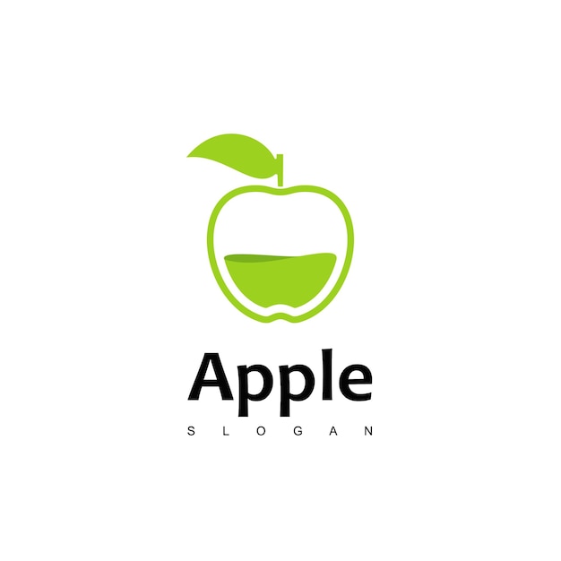 Logotipo de jugo de manzana