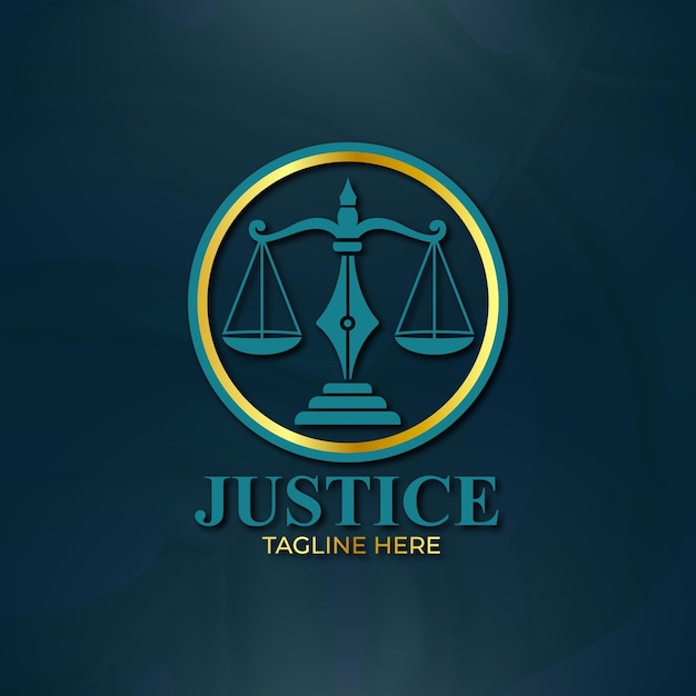 Logotipo de la Justicia con balanza y pluma