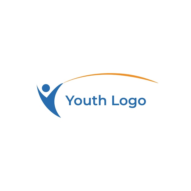 Logotipo juvenil vectorial minimalista