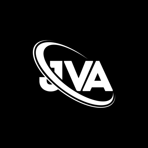 Logotipo JVA JVA letra JVA letra diseño de logotipo Iniciales logotipo JVA vinculado con círculo y mayúscula logotipo monograma JVA tipografía para negocio de tecnología y marca inmobiliaria