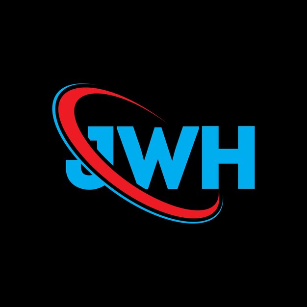 Logotipo de JWH JWH letra JWH diseño de logotipo de letra Iniciales JWH logotipo vinculado con círculo y mayúscula logotipo de monograma JWH tipografía para negocios de tecnología y marca inmobiliaria