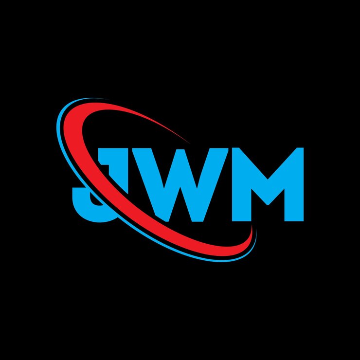 Vector logotipo de jwm jwm letra jwm logotipo de letra iniciales jwm logotipo vinculado con círculo y mayúscula logotipo de monograma jwm tipografía para negocios de tecnología y marca inmobiliaria