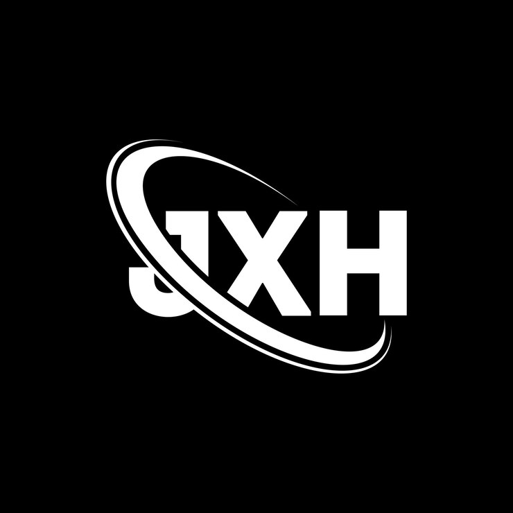 Vector logotipo jxh jxh letra jxh diseño de logotipo de letra iniciales logo jxh vinculado con círculo y mayúscula logotipo monograma jxh tipografía para negocios de tecnología y marca inmobiliaria