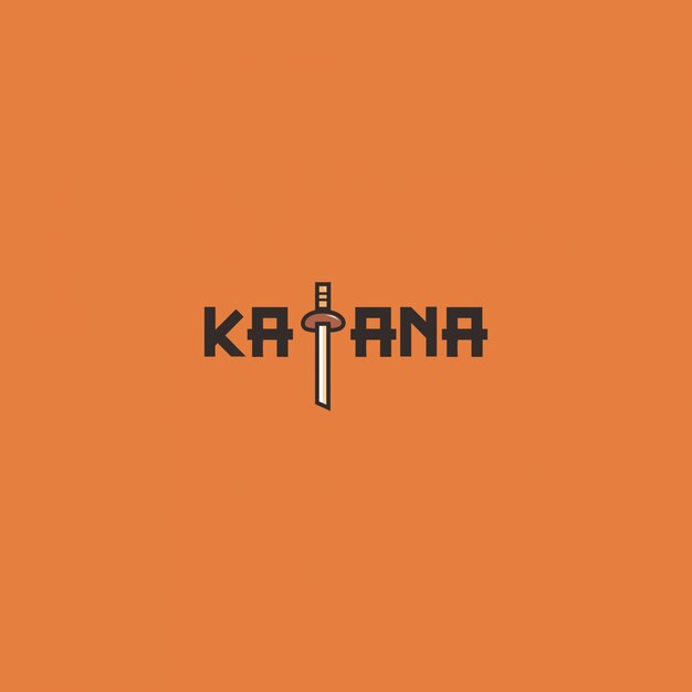 Vector logotipo de katana