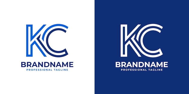 El logotipo KC Line Monogram es adecuado para negocios con las iniciales KC o CK