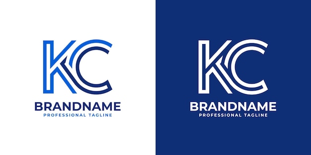 El logotipo kc line monogram es adecuado para negocios con las iniciales kc o ck