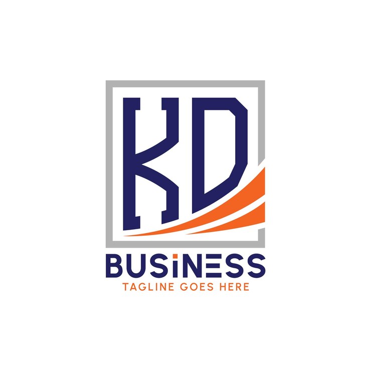 Vector logotipo de kd business modern kd logo para la marca corporativa kd logotipo de éxito de crecimiento