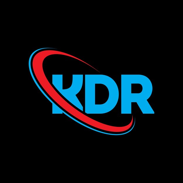 El logotipo KDR KDR letra KDR letra diseño del logotipo Iniciales KDR logotipo vinculado con círculo y mayúscula monograma KDR tipografía para negocios de tecnología y marca inmobiliaria