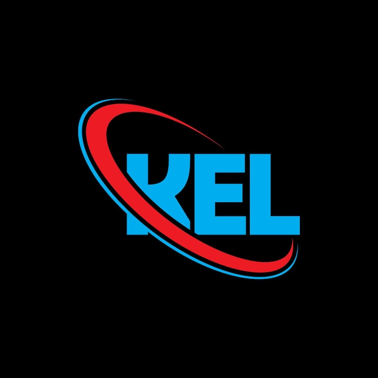 Vector el logotipo kel kel letra kel letra diseño del logotipo iniciales kel logotipo vinculado con círculo y mayúscula monograma logotipo kel tipografía para negocios de tecnología y marca inmobiliaria