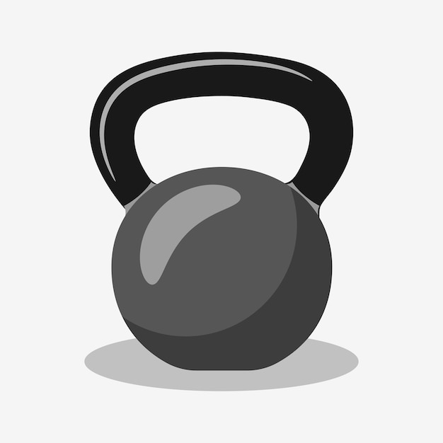Logotipo de kettlebell minimalista para la marca de fitness