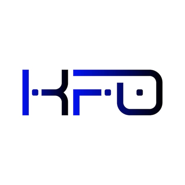 El logotipo de KFO monograma inicial marca de letras diseño de símbolo de tipografía minimalista moderno