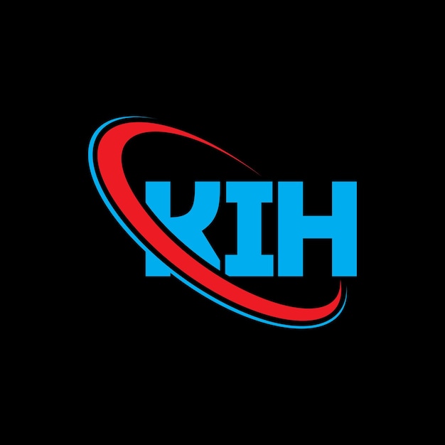 Logotipo de KIH KIH letra KIH diseño de logotipo de letra Iniciales KIH logotipo vinculado con círculo y mayúscula monograma logotipo KIH tipografía para negocios de tecnología y marca inmobiliaria