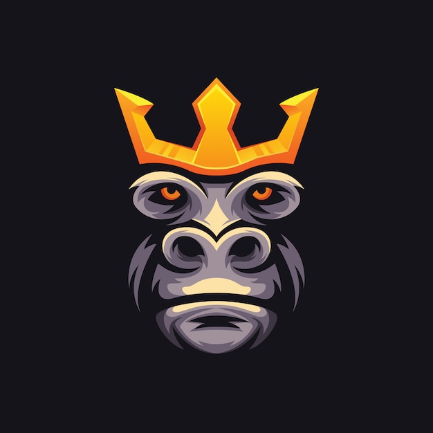 Logotipo de king kong e sport de ilustración