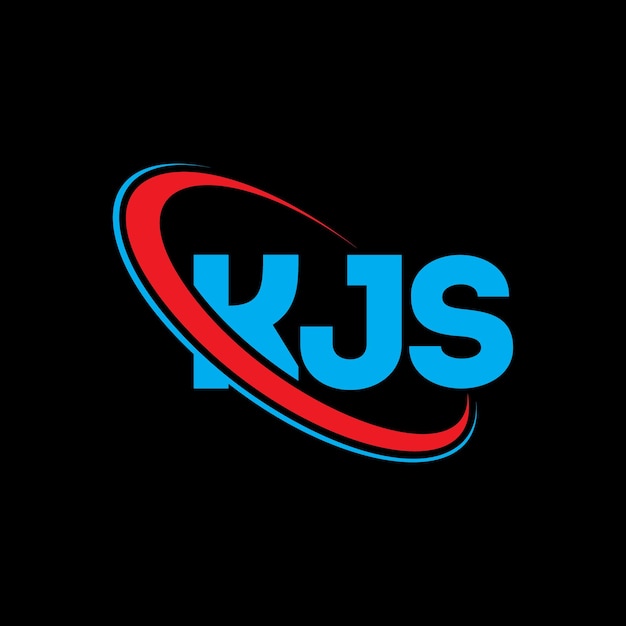 El logotipo KJS, la letra KJS, el diseño del logotipo de la carta KJS, las iniciales, el logotipo de KJS vinculado con un círculo y un monograma en mayúsculas, la tipografía de KJS para el negocio tecnológico y la marca inmobiliaria.