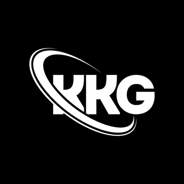 El logotipo de KKG, la letra KKG, el diseño del logotipo, las iniciales, el logotipo KKG vinculado con un círculo y un monograma en mayúsculas, la tipografía de KKG para el negocio tecnológico y la marca inmobiliaria.