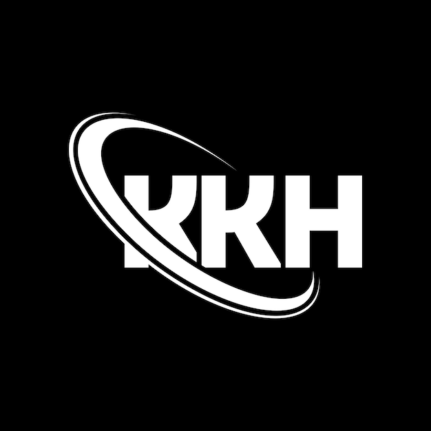Logotipo KKH letra KKH letra diseño de logotipo Iniciales KKH logotipo vinculado con círculo y mayúscula monograma logotipo KKH tipografía para negocios de tecnología y marca inmobiliaria