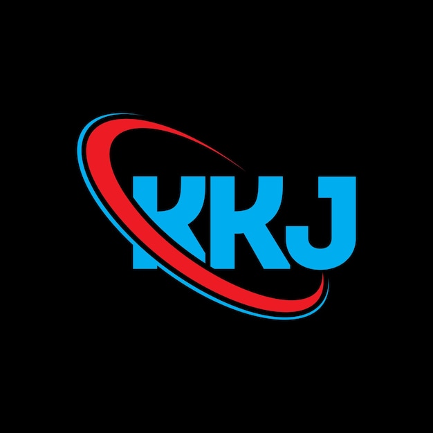 Vector logotipo kkj letra kkj letra diseño de logotipo iniciales kkj logotipo vinculado con círculo y mayúscula monograma logotipo kkj tipografía para negocios de tecnología y marca inmobiliaria