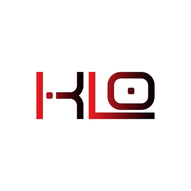 El logotipo de KLO, el monograma inicial, la marca, la letra, el sello, el diseño de símbolos de tipografía minimalista moderna.