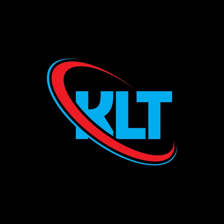 Vector logotipo klt letra klt letra diseño logotipo iniciales klt logotipo vinculado con círculo y mayúscula monograma logotipo klt tipografía para negocios de tecnología y marca inmobiliaria