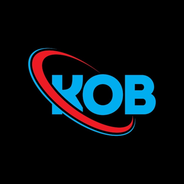 Vector logotipo kob letra kob letra diseño de logotipo iniciales logotipo ko b vinculado con círculo y mayúscula logotipo monograma kob tipografía para negocios tecnológicos y marca inmobiliaria