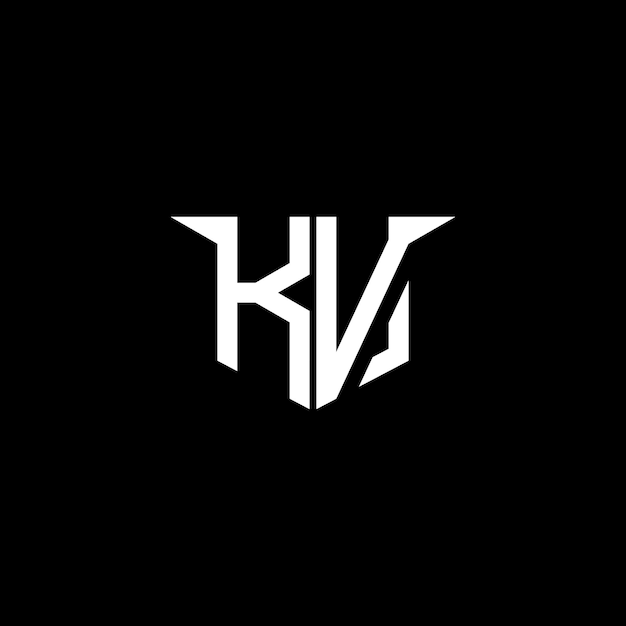 El logotipo de KV Modern Construction con diseño simétrico