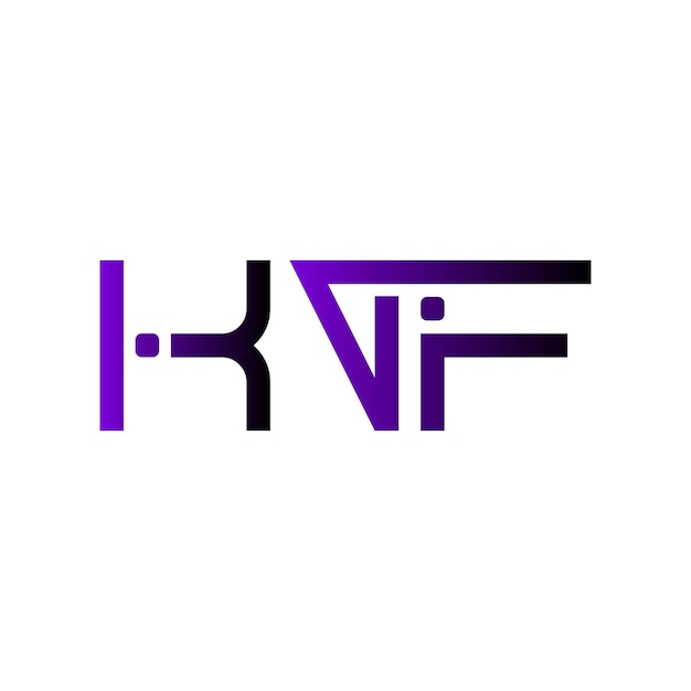 El logotipo de KVF, el monograma, las iniciales, la marca, la letra, el sello, el diseño de símbolos de tipografía minimalista moderna.