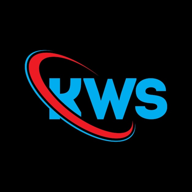 El logotipo KWS, la letra KWS, el diseño del logotipo de la carta KWS, las iniciales, el logotipo de KWS vinculado con un círculo y un monograma en mayúsculas, la tipografía de KWS para el negocio tecnológico y la marca inmobiliaria.