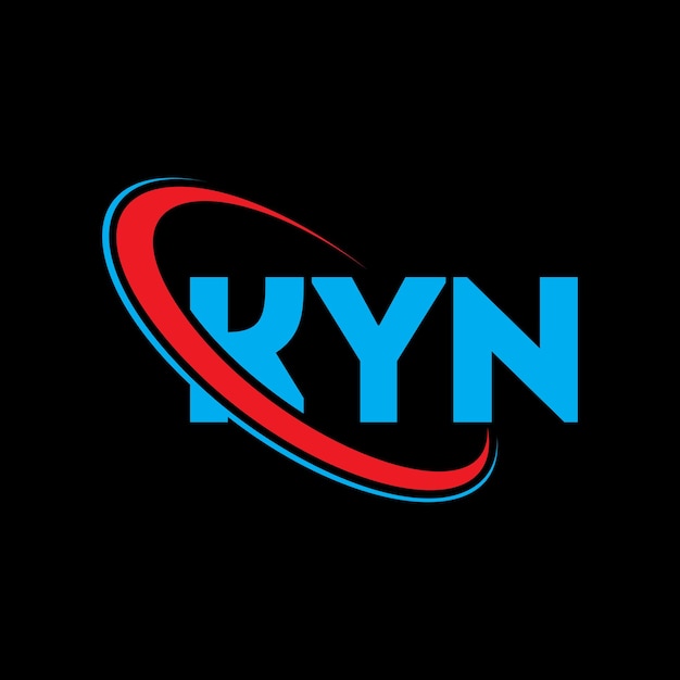 Logotipo KYN KYN letra KYN diseño de logotipo de letra Iniciales KYN logotipo vinculado con círculo y mayúscula logotipo monograma KYN tipografía para negocios de tecnología y marca inmobiliaria