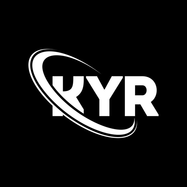 Logotipo KYR KYR letra KYR diseño de logotipo de letra Iniciales KYR logotipo vinculado con círculo y mayúscula logotipo monograma KYR tipografía para negocios de tecnología y marca inmobiliaria