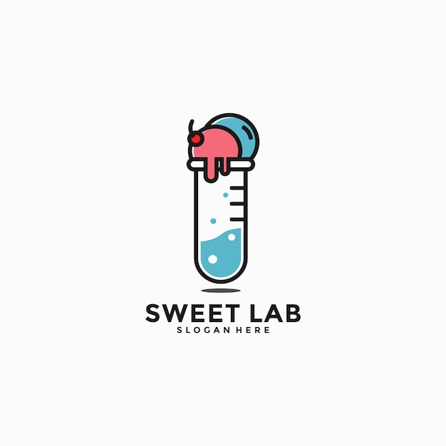 Logotipo de laboratorio de helados