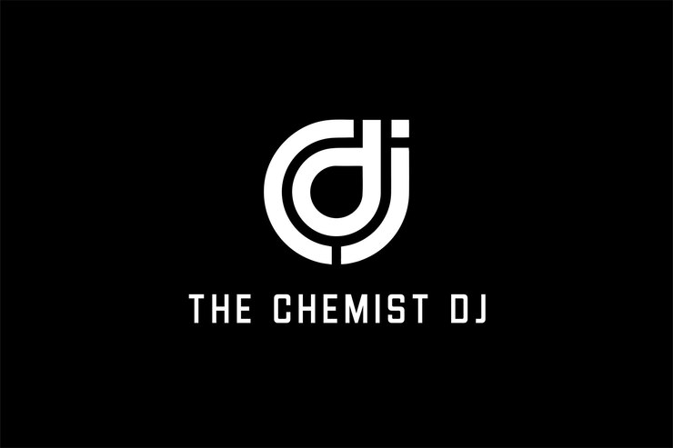 Vector logotipo de laboratorio y químico de cdj