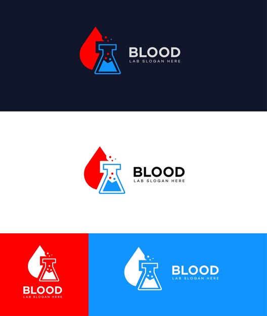 Vector el logotipo del laboratorio de sangre