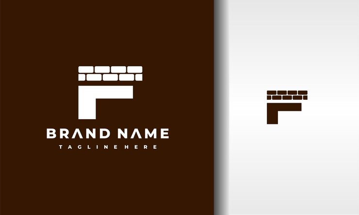 Vector el logotipo de los ladrillos de la letra f