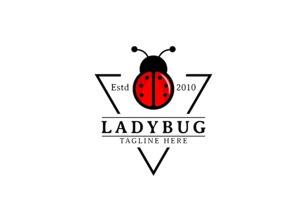Logotipo de Ladybug con un logotipo de Ladybug rojo y negro.