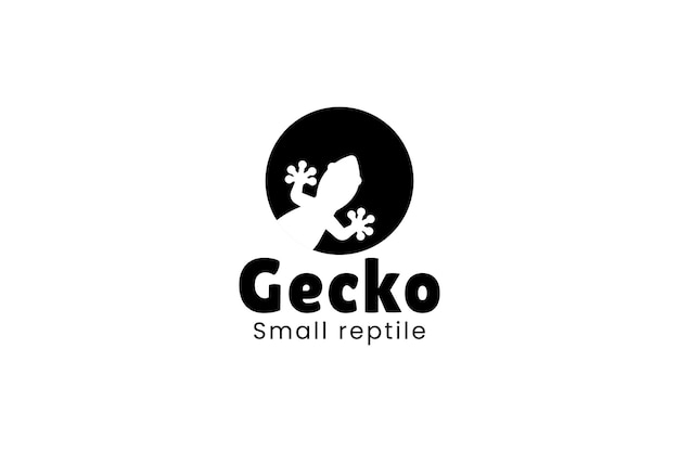 Logotipo de lagarto Gecko Logotipo de camaleón Logotipo sencillo y moderno Ilustración vectorial