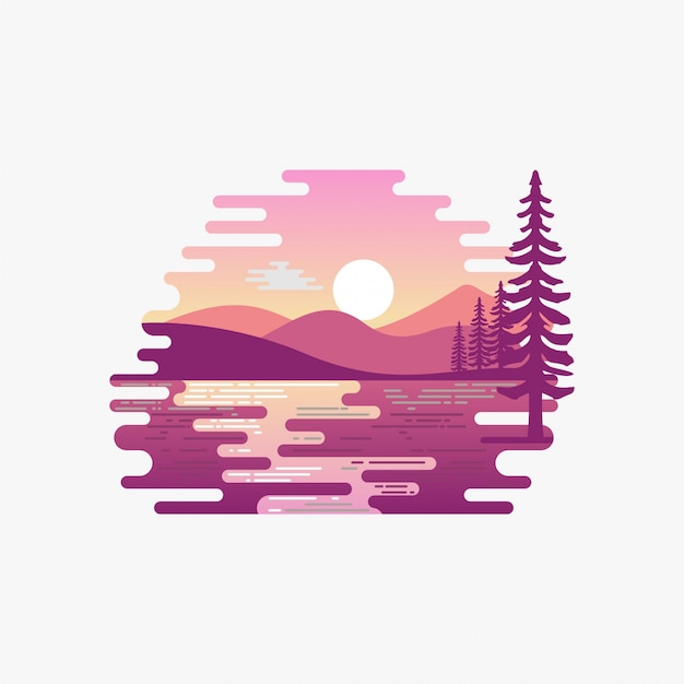logotipo del lago