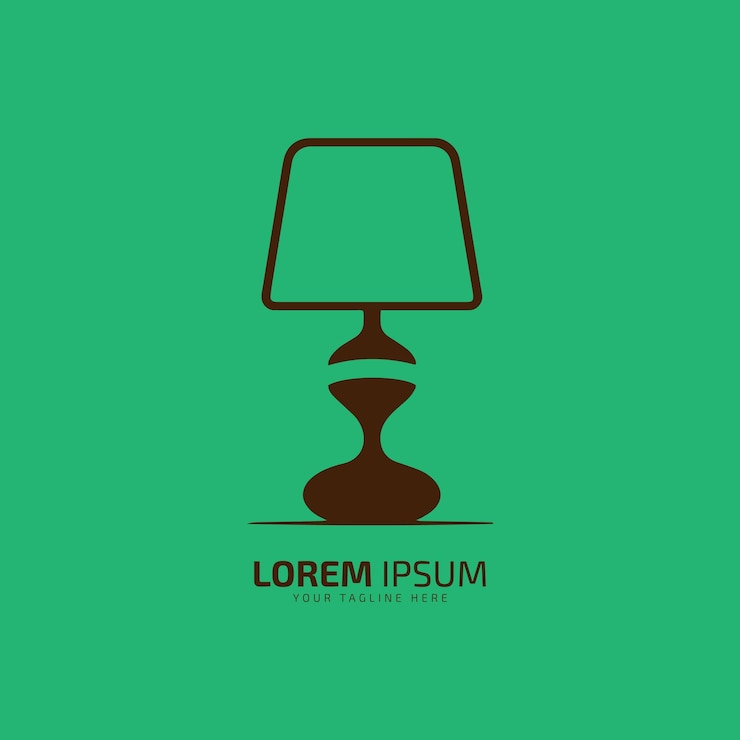 Vector logotipo de la lámpara icono de la lámpara silueta vector símbolo de la lámpara y lámpara de luz aislada