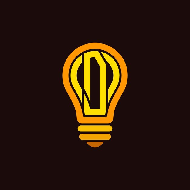 Logotipo de la lámpara con la letra D