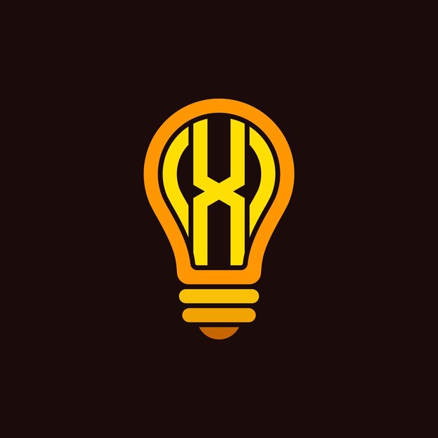 Logotipo de la lámpara con la letra X