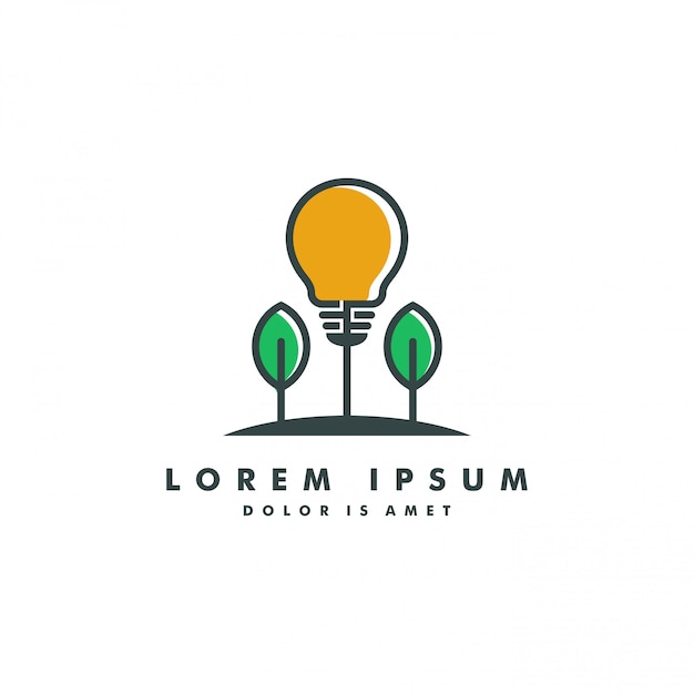 Logotipo de la lámpara de luz