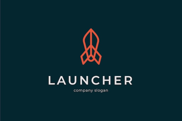 Logotipo de lanzador moderno