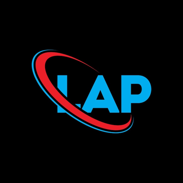 Vector logotipo lap lap letra lap diseño de logotipo de letra iniciales lap logotipo vinculado con círculo y mayúscula monograma logotipo lap tipografía para negocios tecnológicos y marca inmobiliaria