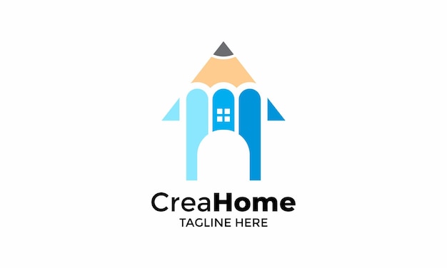 Logotipo lápiz vectorial símbolo de la educación del estudiante diseño arquitectura innovación creatividad e inspiración
