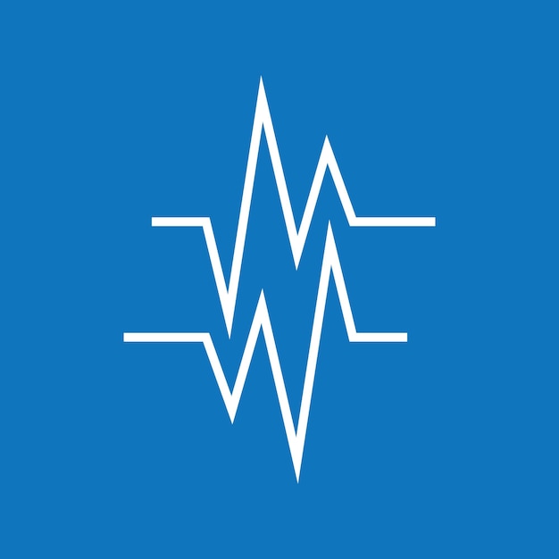 Logotipo del latido del corazón o logotipo de la línea de pulso para la medicina médica con el concepto moderno de ilustración vectorial