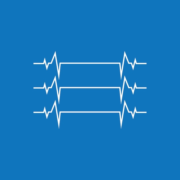 Logotipo del latido del corazón o logotipo de la línea de pulso para la medicina médica con el concepto moderno de ilustración vectorial