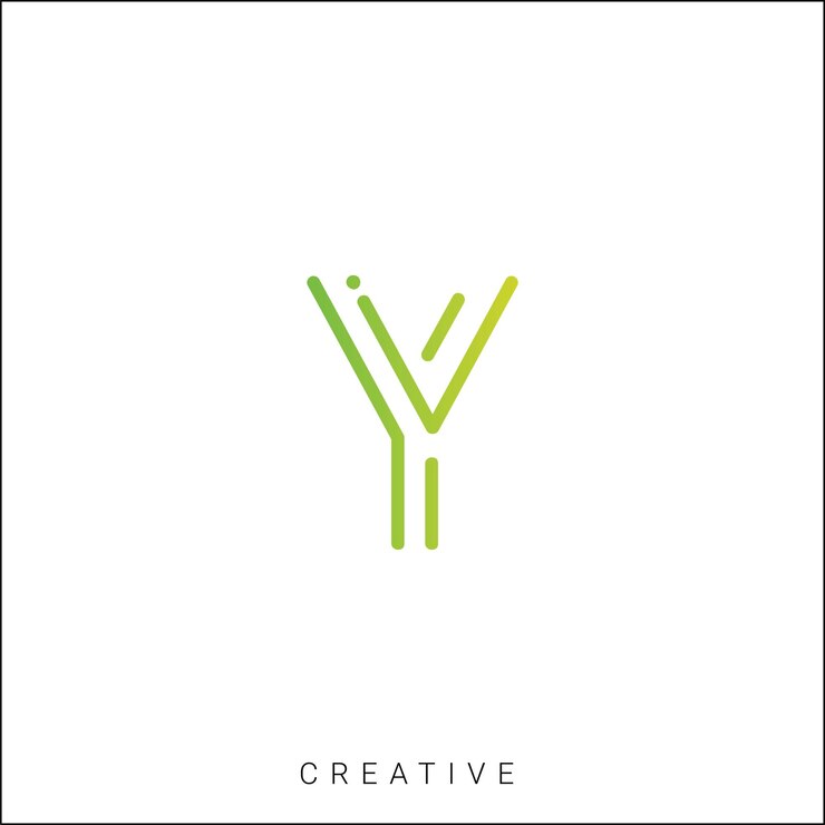 El logotipo de Y Latter Template Vector Colorful Monogram Symbol Font Logotipo de diseño moderno basado en el logotipo inicial