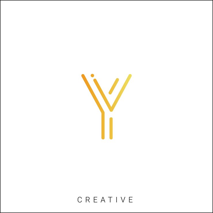 El logotipo de Y Latter Template Vector Colorful Monogram Symbol Font Logotipo de diseño moderno basado en el logotipo inicial